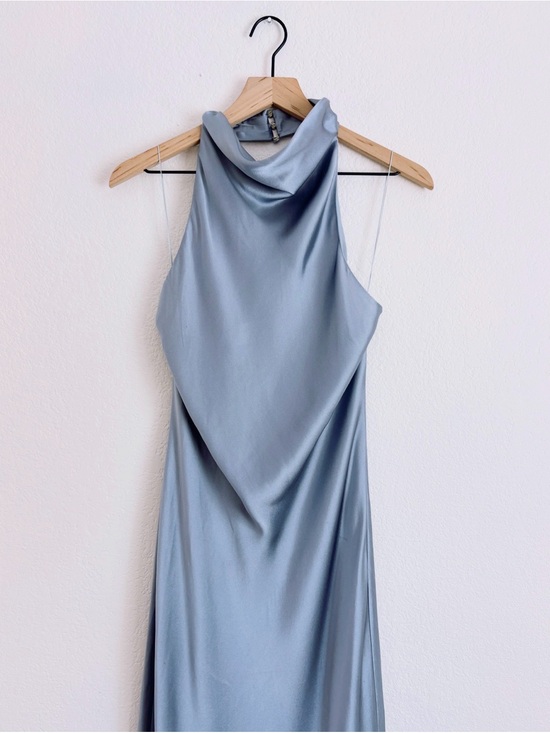 Anine Bing Dresses & Skirts - NWT Anine Bing Eliana Silk Halterneck Dress in Pastel Blue